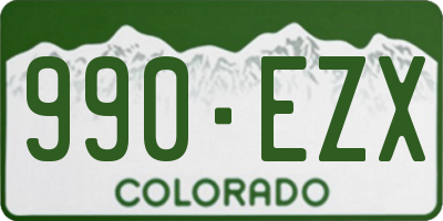 CO license plate 990EZX