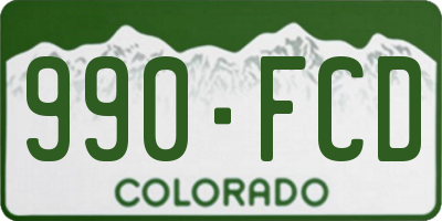 CO license plate 990FCD