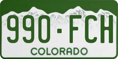 CO license plate 990FCH