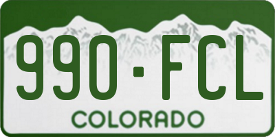 CO license plate 990FCL
