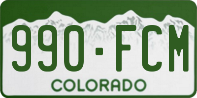 CO license plate 990FCM