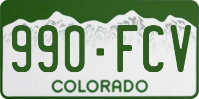 CO license plate 990FCV