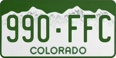 CO license plate 990FFC