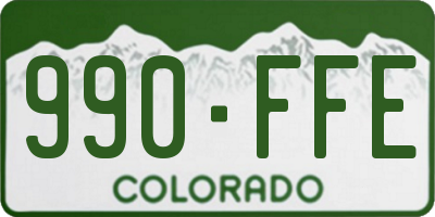 CO license plate 990FFE