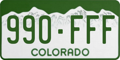 CO license plate 990FFF