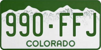 CO license plate 990FFJ