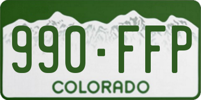 CO license plate 990FFP