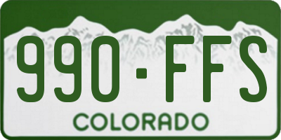 CO license plate 990FFS