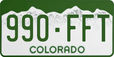 CO license plate 990FFT
