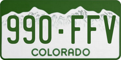 CO license plate 990FFV