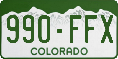 CO license plate 990FFX