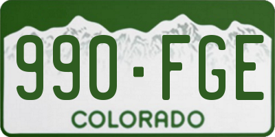 CO license plate 990FGE