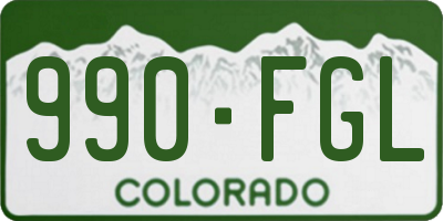 CO license plate 990FGL