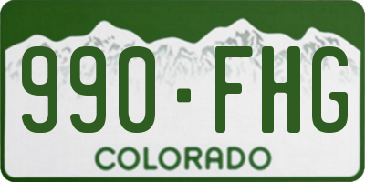 CO license plate 990FHG