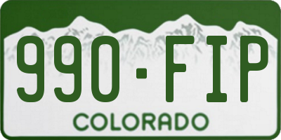 CO license plate 990FIP