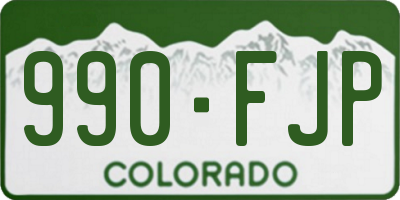 CO license plate 990FJP