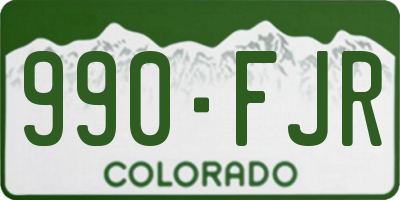 CO license plate 990FJR