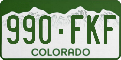 CO license plate 990FKF