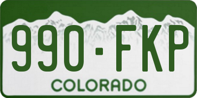 CO license plate 990FKP