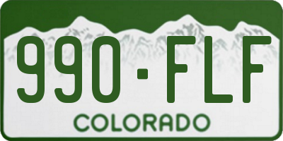 CO license plate 990FLF