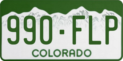 CO license plate 990FLP
