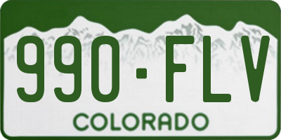 CO license plate 990FLV