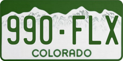 CO license plate 990FLX