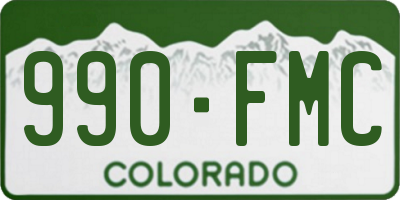CO license plate 990FMC