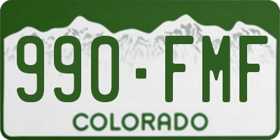 CO license plate 990FMF
