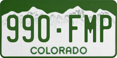 CO license plate 990FMP