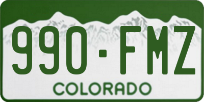 CO license plate 990FMZ