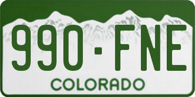 CO license plate 990FNE