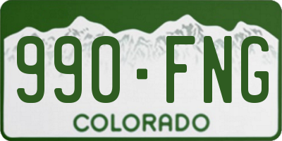 CO license plate 990FNG
