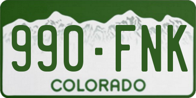 CO license plate 990FNK