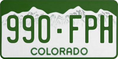 CO license plate 990FPH