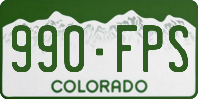 CO license plate 990FPS