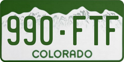CO license plate 990FTF