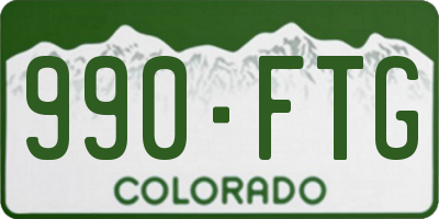 CO license plate 990FTG