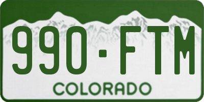 CO license plate 990FTM