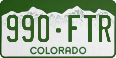 CO license plate 990FTR
