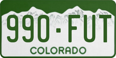 CO license plate 990FUT