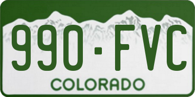 CO license plate 990FVC