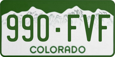 CO license plate 990FVF