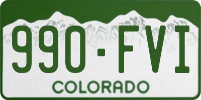 CO license plate 990FVI