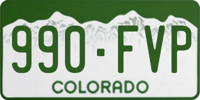 CO license plate 990FVP