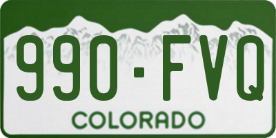 CO license plate 990FVQ