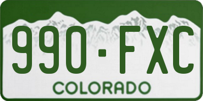 CO license plate 990FXC