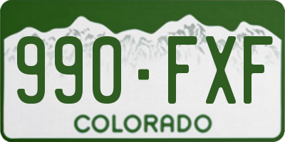 CO license plate 990FXF