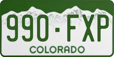 CO license plate 990FXP