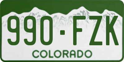 CO license plate 990FZK